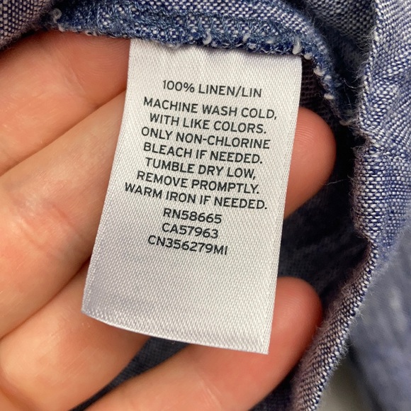 Caslon Blue One Button 100% Linen Blazer Size XS - Picture 7 of 8